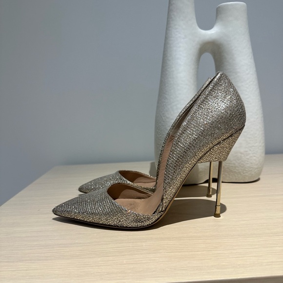 Kurt Geiger champagne shimmer heels - Picture 5 of 12